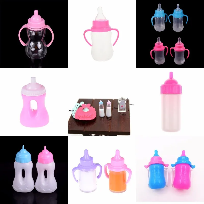 1/2Pcs New Rose and Blue Magic Feeding Bottles for babi Kelly Dolls Accessories - £6.71 GBP+