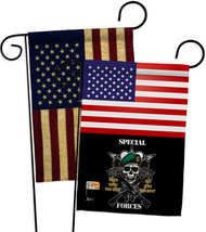 US Special Forces - Impressions Decorative USA Vintage Applique Garden Flags Pac - £24.61 GBP