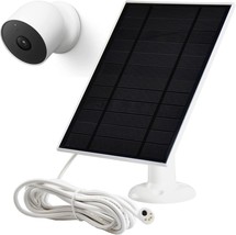 Solar Panel Charger for Google Nest Cam Outdoor or Indoor Battery 2nd Ge... - £41.35 GBP