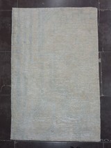 New 2x3 Carpet Blue Gold Handmade Swedish Oushak SCANDINAVIAN wool silk rug - £82.90 GBP