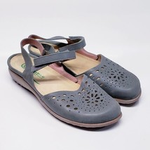 Naot Arataki Blue Laser Cut Leather Closed Toe Slingback Flat Sandals Size 42/11 - £23.40 GBP