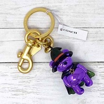 Coach Halloween Witch Bear Bag Charm, Purple, Style 6072, New With Tags - £51.43 GBP