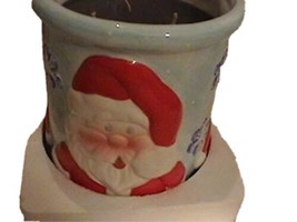 Ed&#39;s Variety Store Vintage Holiday Ceramic Hand Painted Santa Candle Cro... - $24.75