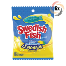 6x Bags Swedish Fish Blue Raspberry Lemonade Soft &amp; Chewy Gummy Candy | 3.59oz - £15.13 GBP
