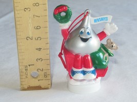 Christmas Ornament 1994/1995 Hershey&#39;s Kiss as Santa Toy Bag Wreath Teddy Bear - £7.82 GBP