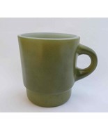 Vintage Anchor Hocking Fire King Ware Coffee Mug Green USA  - £31.07 GBP