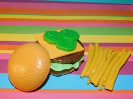 VINTAGE Fisher Price Fun with Food McDonalds Cheeseburger French Fries Pickles - £11.72 GBP