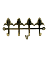 Vintage Fleur-de-lis Brass Decorative Wall Key Holder - £11.64 GBP