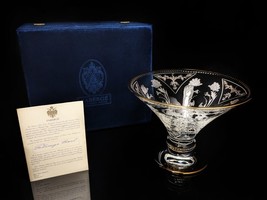 Faberge Crystal Floral Vase  in presentation case with card NIB - £1,159.06 GBP