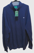 Southern Tide Club Blue Pullover Zip Skipjack Long Sleeve Polo Shirt 2XL... - $45.54