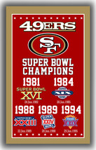 San Francisco 49ers Football Team 5x Champions Flag 90x150cm 3x5ft Best Banner - $14.95