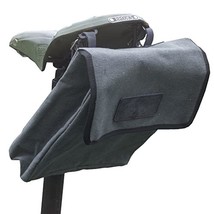 Medium Canvas + Leather Saddle / Handlebar / Frame Bag for Bicycles in Olive Gre - £26.50 GBP