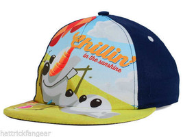 Disney&#39;s Frozen Olaf Warm Wishes Character Youth Snapback Cap Hat  Ages 4 - 8 - £11.34 GBP