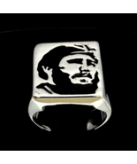 Sterling silver men&#39;s Cult symbol ring Fidel Castro Revolution Fighter C... - $176.58 CAD