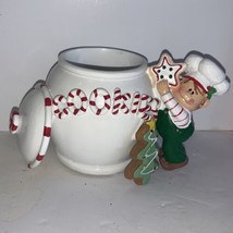 Yankee Candle Christmas Cookie Jar With Elf Votive Candle Holder - £10.11 GBP