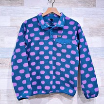 Patagonia Synchilla Snap T Fleece Pullover Blue Purple Polka Dot Girls X... - $79.19