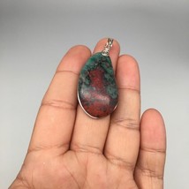 12.2g, Wire Wrapped Sonora Sunset Chrysocolla Cuprite Cabochon from Mexico,SC488 - £16.08 GBP