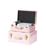 Vintiquewise QI003982-PK Decorative Tufted Velvet Suitcase Treasure Ches... - $245.86