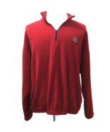 Vintage Nebraska Huskers Fleece Jacket Men&#39;s XL Red Black 1/4 Zip Pullov... - $29.10 CAD