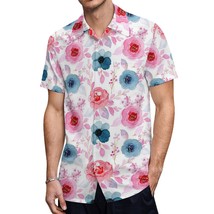 Mondxflaur Colorful Flower Button Down Shirts for Men Short Sleeve Pocke... - £20.72 GBP