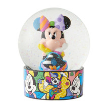 Minnie Mouse Water Globe Disney Britto 5.12" High Glitter Round Resin Glass image 2
