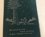 Vintage Christmas Card Snow And Christmas Tree Box4 - £3.17 GBP