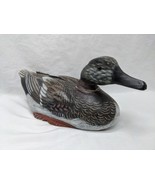 *Reglued Head* Vintage Hand Carved And Painted Duck Glass Eye Decoy 9 1/2&quot; - $21.78