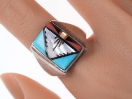 sz10.75 Vintage Zuni inlay ring - $133.65