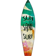 Sun Sand and Surf Metal Novelty Surfboard Sign SB-158 - £19.94 GBP