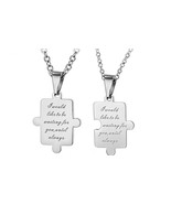 2PCS Personalized Necklace, Couple Necklace, Couples Necklace, Titanium ... - $19.99