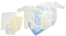 Boy 100% Cotton Newborn Baby Boy 14 Pc Layette Baby Shower Gift Set Newborn - $75.23