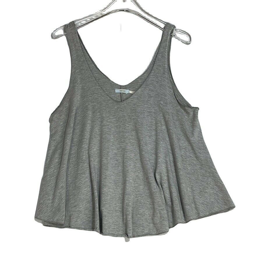 Primary image for ANTHROPOLOGIE KIMCHI BLUE Size M Gray Cotton Flared Cropped Tee