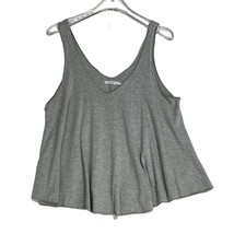 ANTHROPOLOGIE KIMCHI BLUE Size M Gray Cotton Flared Cropped Tee - £9.32 GBP