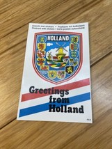 Vintage Windmill Sticker Holland Travel Souvenir Postcard KG JD - $9.90