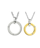 2PCS Custom Necklace, Couple Necklace, Couples Necklace, Titanium Necklace - £15.71 GBP