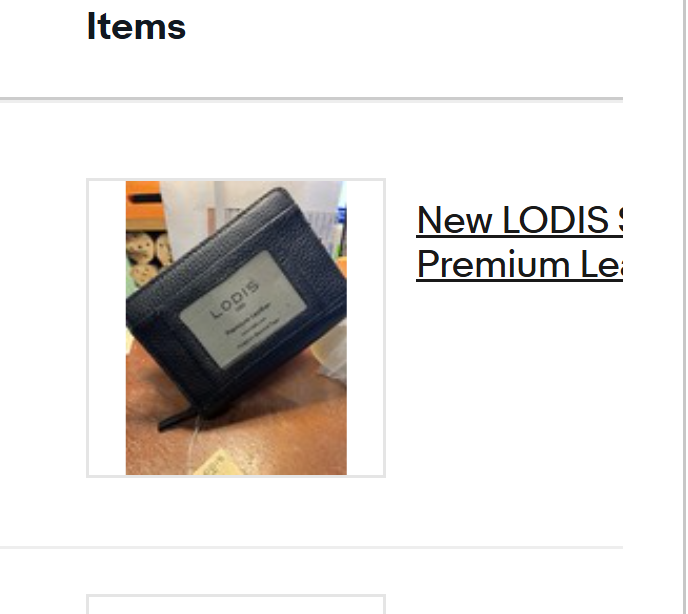 New LODIS Slim Billfold Zip -Around Wallet Black Premium Leather 5.75&#39;&#39;x... - $35.97