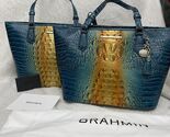 exotic Brahmin Medium Asher Bag Bermuda Ombre, Turquoise Orange - $197.07