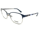 Vogue Eyeglasses Frames VO 4072 5070 Blue Silver Square Full Rim 54-18-140 - $55.91