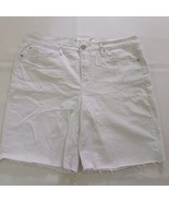 Seven7 Women’s Shorts Size 14 White Stretch Cut Off Hem Sunset Bermuda M... - $26.47 CAD