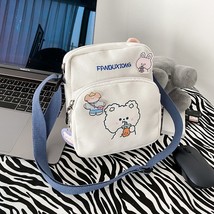 Canvas Messenger Bag for Women Shoulder Small Bag Korean Fashion Crossbody Bag f - £16.62 GBP
