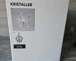 IKEA Kristaller Chandelier Hanging Light Fixture 3-Arm Silvertone 200.89... - £45.67 GBP