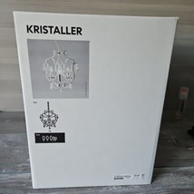 IKEA Kristaller Chandelier Hanging Light Fixture 3-Arm Silvertone 200.89... - £45.41 GBP
