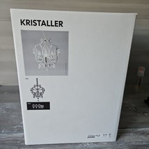 IKEA Kristaller Chandelier Hanging Light Fixture 3-Arm Silvertone 200.89... - £43.41 GBP