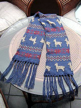 Ethnic peruvian scarf,shawl made of Alpacawool - $33.00