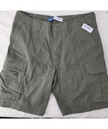 NEW Old Navy Olive Shorts Men&#39;s 36 Cargo 10&quot; Lived In Straight Built-In ... - $457.31 MXN