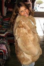 Brown fur jacket, coat made of  Babyalpaca,outerwear  - £436.48 GBP