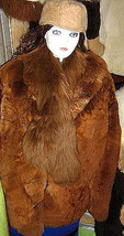 Fur jacket,brown Babyalpaca pelt, outerwear  - $575.00