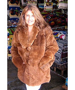 Brown pelt Jacket, coat made of Babyalpaca pelt  - £459.62 GBP