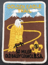 Vintage Boy Scouts Old Baldy Council BSA Golden Eagle Trail 50 Miler Patch - $12.19