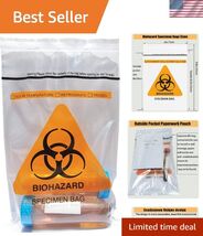 1000pcs 6x9.8in/15x25cm Biohazard Specimen Bags, Laboratory Sample Bag w... - $124.15